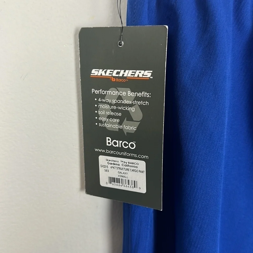 NWT Sketchers by Barco Structure Scrub Pants Galaxy Blue XS